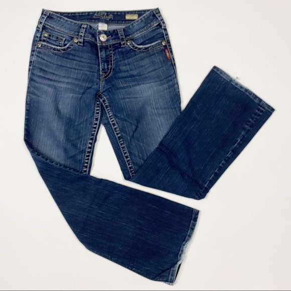 Silver Jeans Denim - SILVER JEANS Suki Surplus Bootcut Dark Wash Jeans